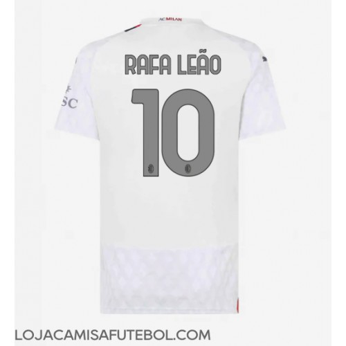 Camisa de Futebol AC Milan Rafael Leao #10 Equipamento Secundário Mulheres 2023-24 Manga Curta